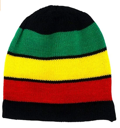 
100% fashion acrylic Rastafarian Rasta Beanie Strings Beanie Hippie Jamaican Winter Ear Flap hat 