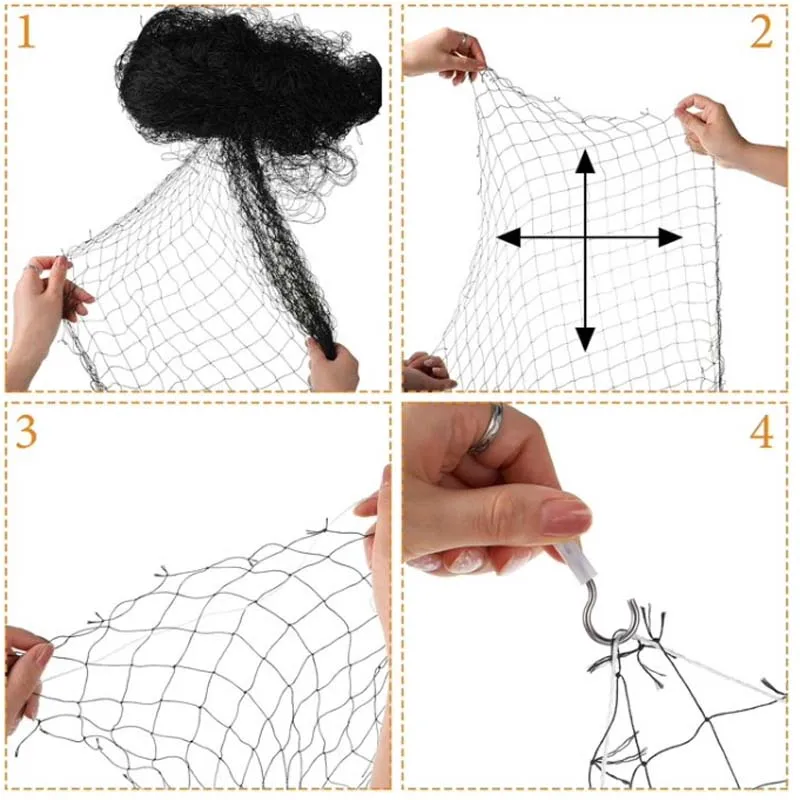 Cat Balcony Net Anti Fall Fence Plastic Nylon Steel Wire Grid Dog Pet Mesh Garden Netting for Window Stair Pets Guard Protection