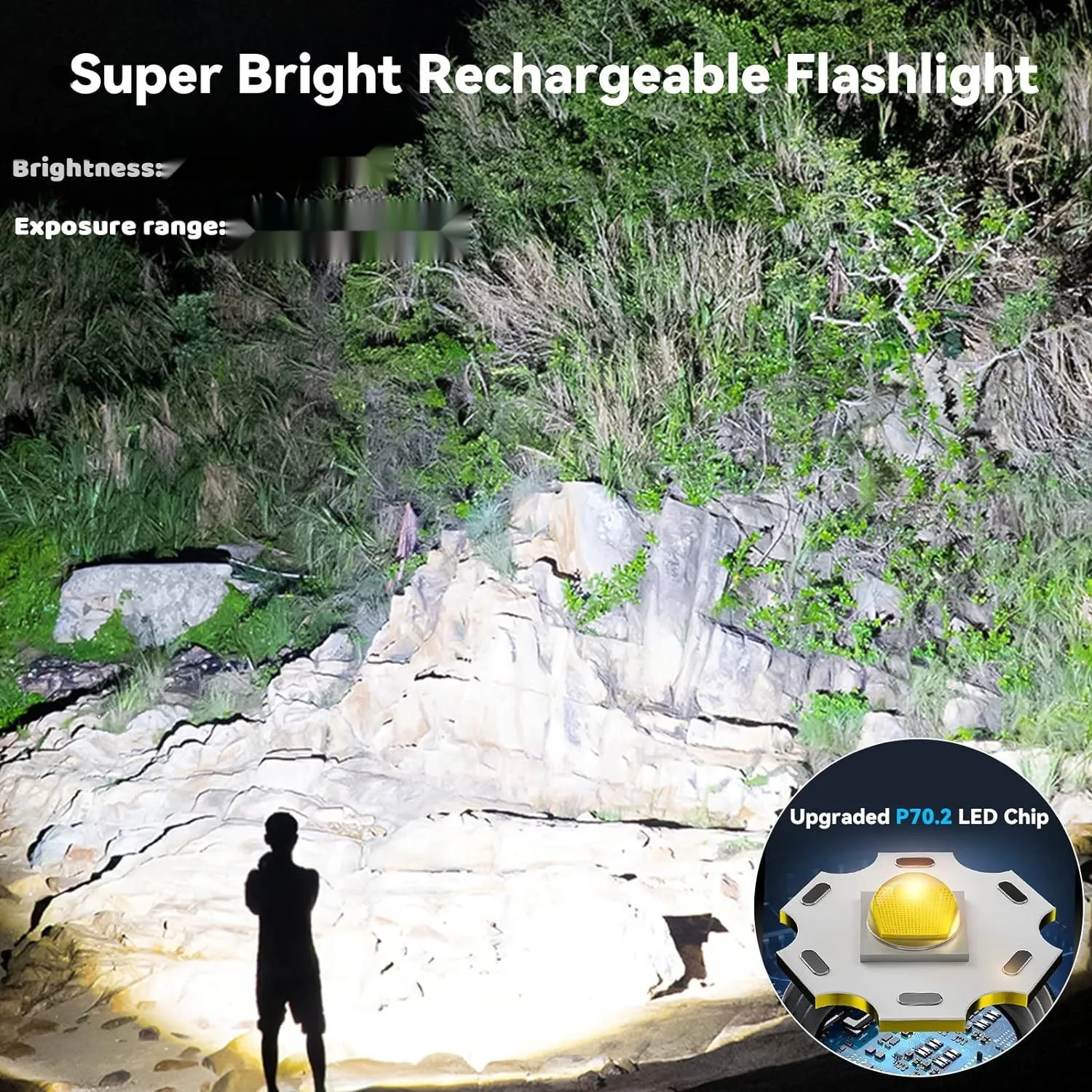 USB Flashlight 360 Handheld COB Lantern T6 Tactical Zoomable with Magnetic Base Camping Torch Work Light