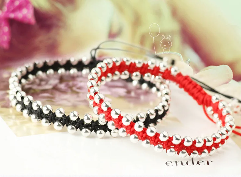 925 Silver Charm Weave Bracelet for Men and Women - Simple and Classic