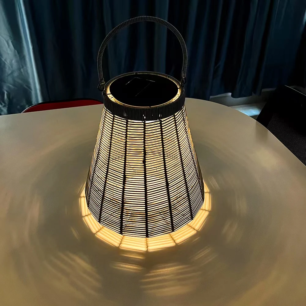 rattan garden solar lights outdoor waterproof fiber optic led mini spot light 1w for decoration