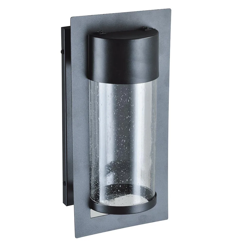 Clear glass lampshade with black metal Finished product wall sconce for Hallway aisle Corridor with UL ETL Listed