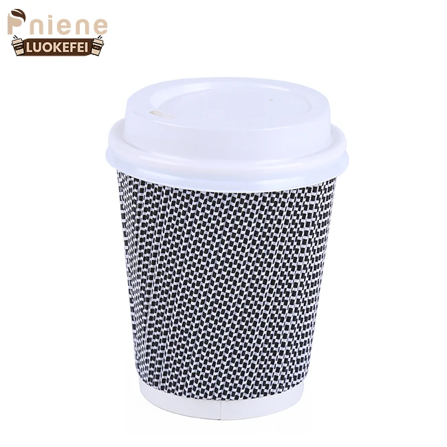 Factory hot sell cheaper price disposable coffee paper cups 12 OZ 16 OZ ripple wall corrugated paper cup