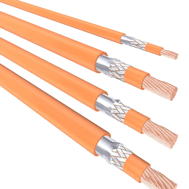 New Energy Automotive High Voltage EV Shielded Copper XLPE Insulation Rubber 25mm2 35mm2 50mm2 70mm2 90mm2 120mm2 150mm2 Cable