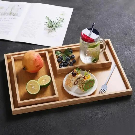 Hot selling wooden mini container bamboo tray retro wooden Saucer tray