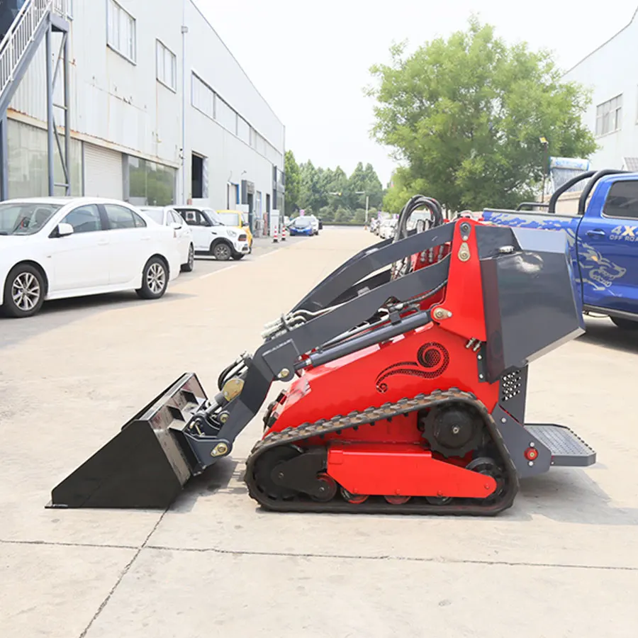 25hp Kubota Engine Cheap Multifunctional Walk Behind Crawler Mini Skid Steer Loader For Sale With Track