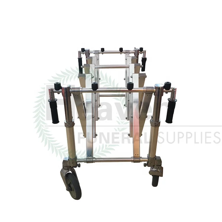 Manufacturer direct sale funeral equipment aluminum alloy church truck casket trolley