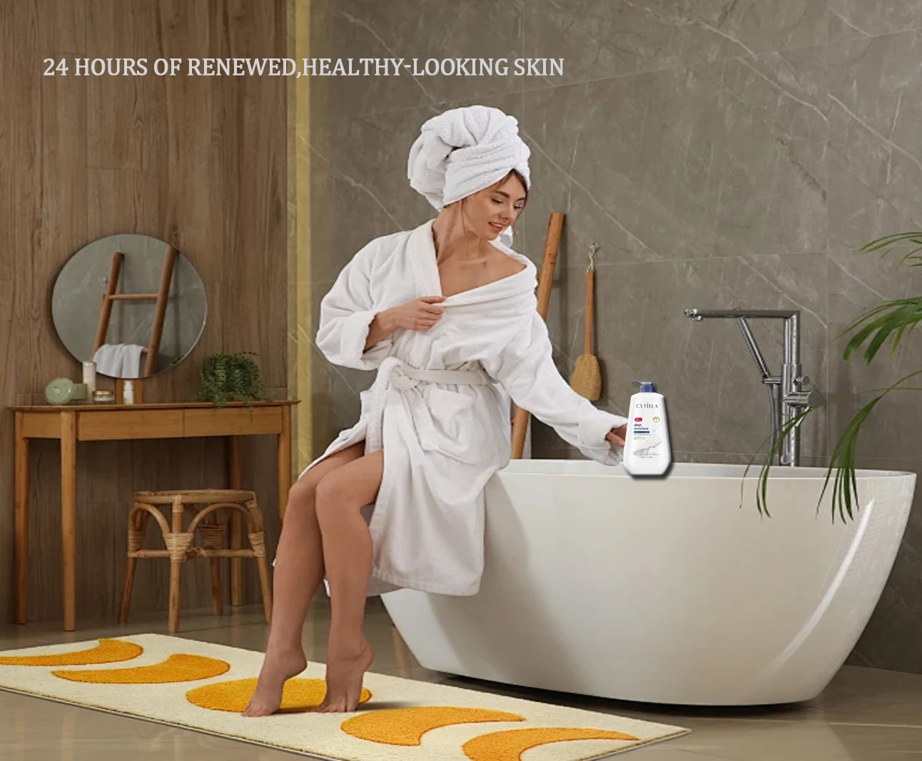 Body Wash For Dry Skin 3 Counts Moisturizing Cleanser with 24-hr Renewing Nourishes Skin