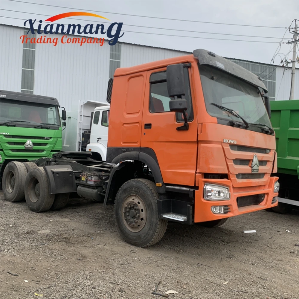 used second hand Sinotruk HOWO 6x4 China factory fuel diesel engine trailer truck head truck horse tractor truck in stock