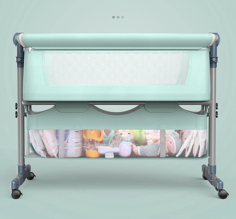 Высококачественная двухслойная детская кроватка LSW, прикроватная кровать для новорожденных, складная сборка, регулируемые детские кроватки