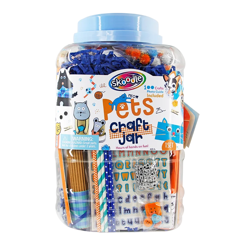 New Launch 2022 Endless Creativity And Art Colorful DIY Craft Toy Jar Set For Kids Pet Design