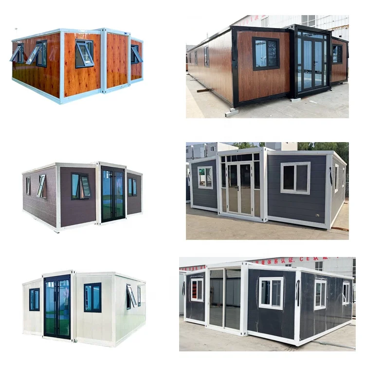 20ft Expandable Double-Wing Container House 12ft Container House Plans with Mall & Bedroom Applications Sandwich Container House