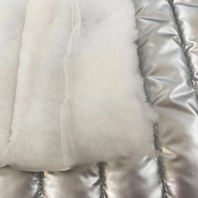 Polyester pongee fabric waterproof quilted warmth keeping fabric padding quilted fabric