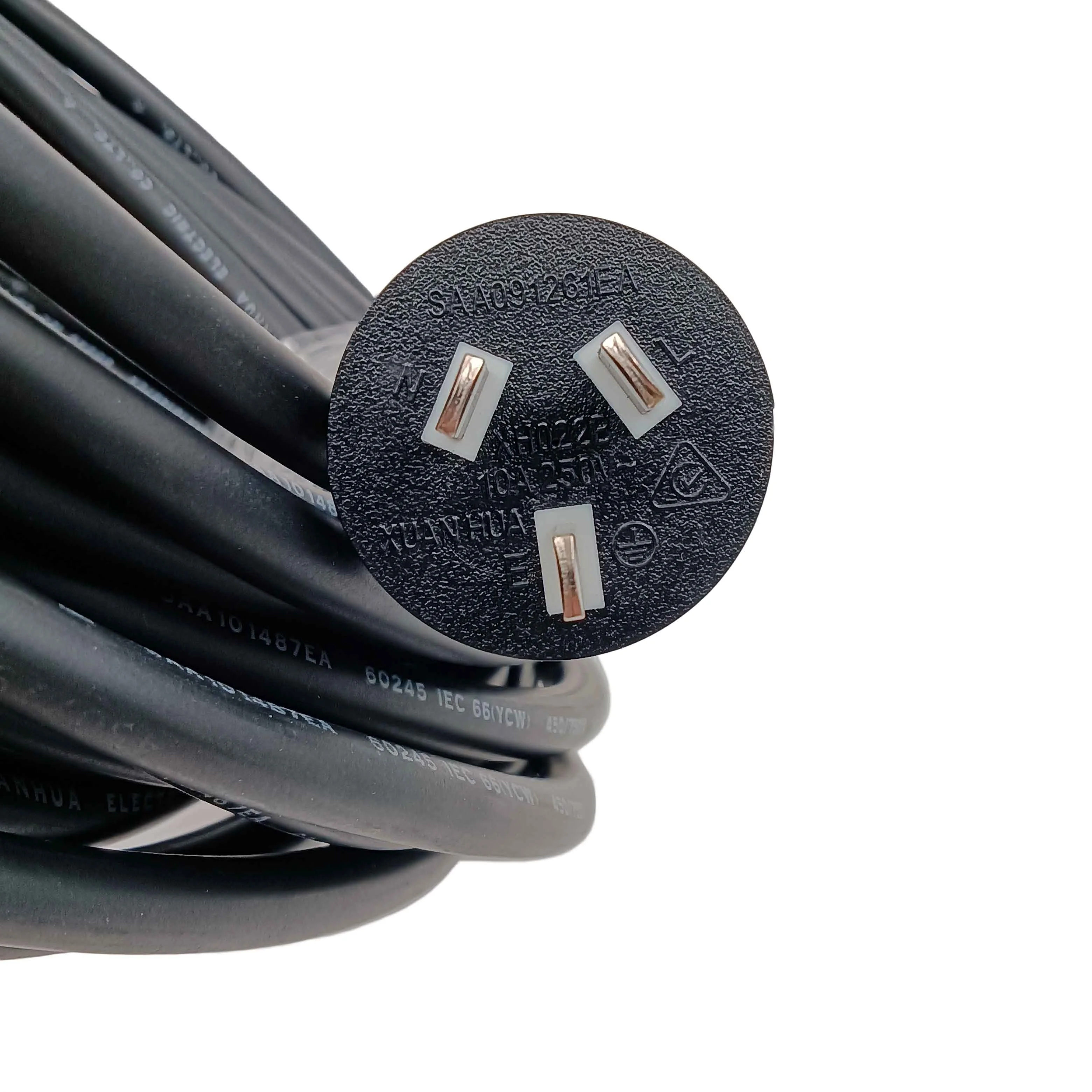 SAA 3 Prong Australia Power Cord 10A 250V with Stripped End