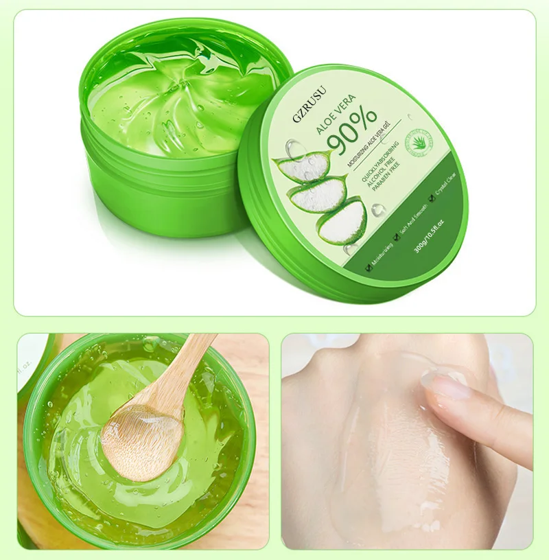 Aloe Vera Gel Private Label Non-Greasy, Quick Absorbing, Post Sun Repair And Moisturizing Pure Aloe Vera Gel Bulk Face Product