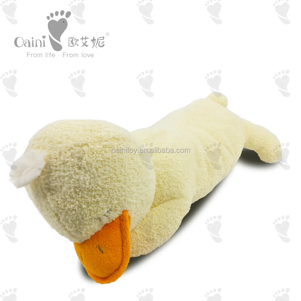 OAINI 2021 OEM ODM Custom Design Stuffed Animal Pillow Soft Cotton Plush Duck Toys Wholesale Plush Duck Cushion Toy