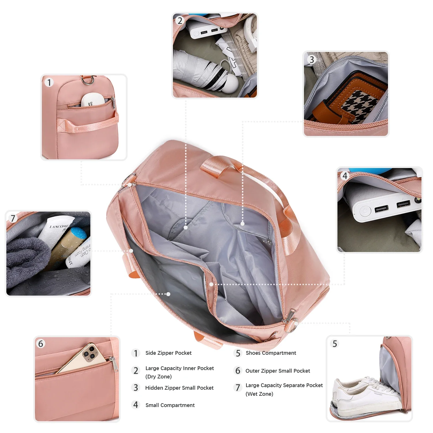 Factory Custom Logo Durable Sports Bag Gym Bag Women Travelling Duffel Travel Bag with Logo Waterproof Portable Expansion