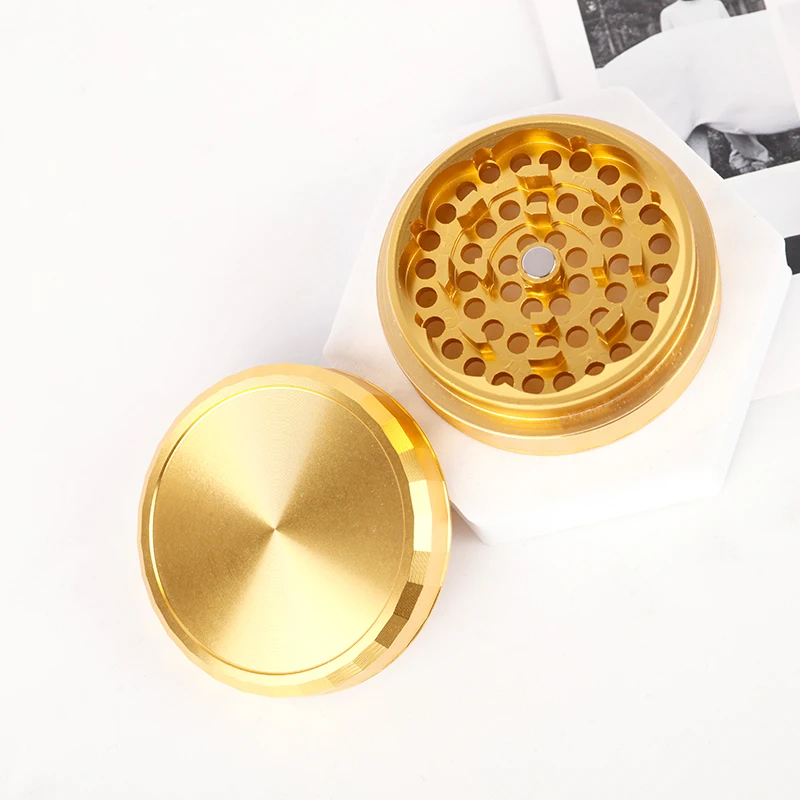 Stronger Grip 4 Parts Spice Grinder Aesthetic Aluminium Alloy Shredder Herb Grinder
