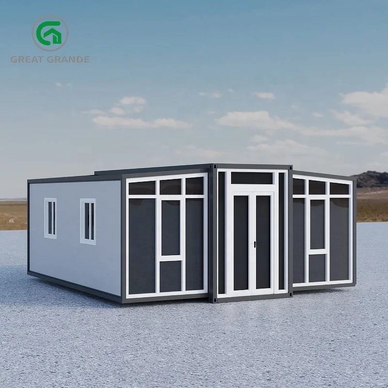 Mobile Portable House 20 Ft Expandable Steel Container Home Prefab Homes House With 2 Bedrooms