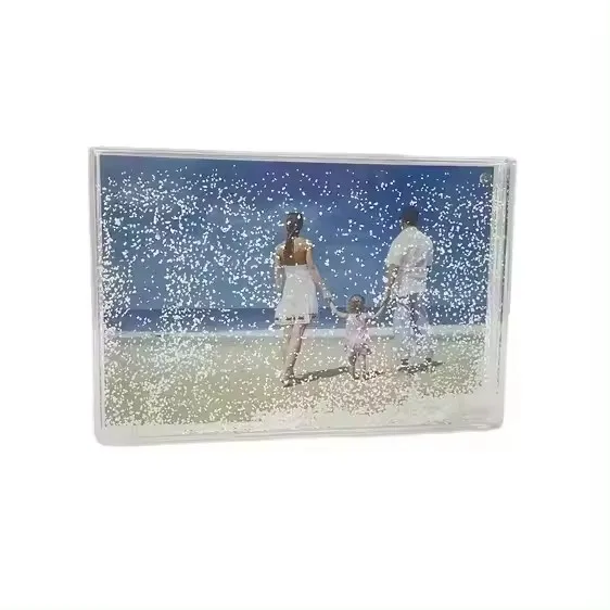 Sublimation Blanks Snow Ball Photo Frames Customized Plastic Snow Globe With Photo Insert