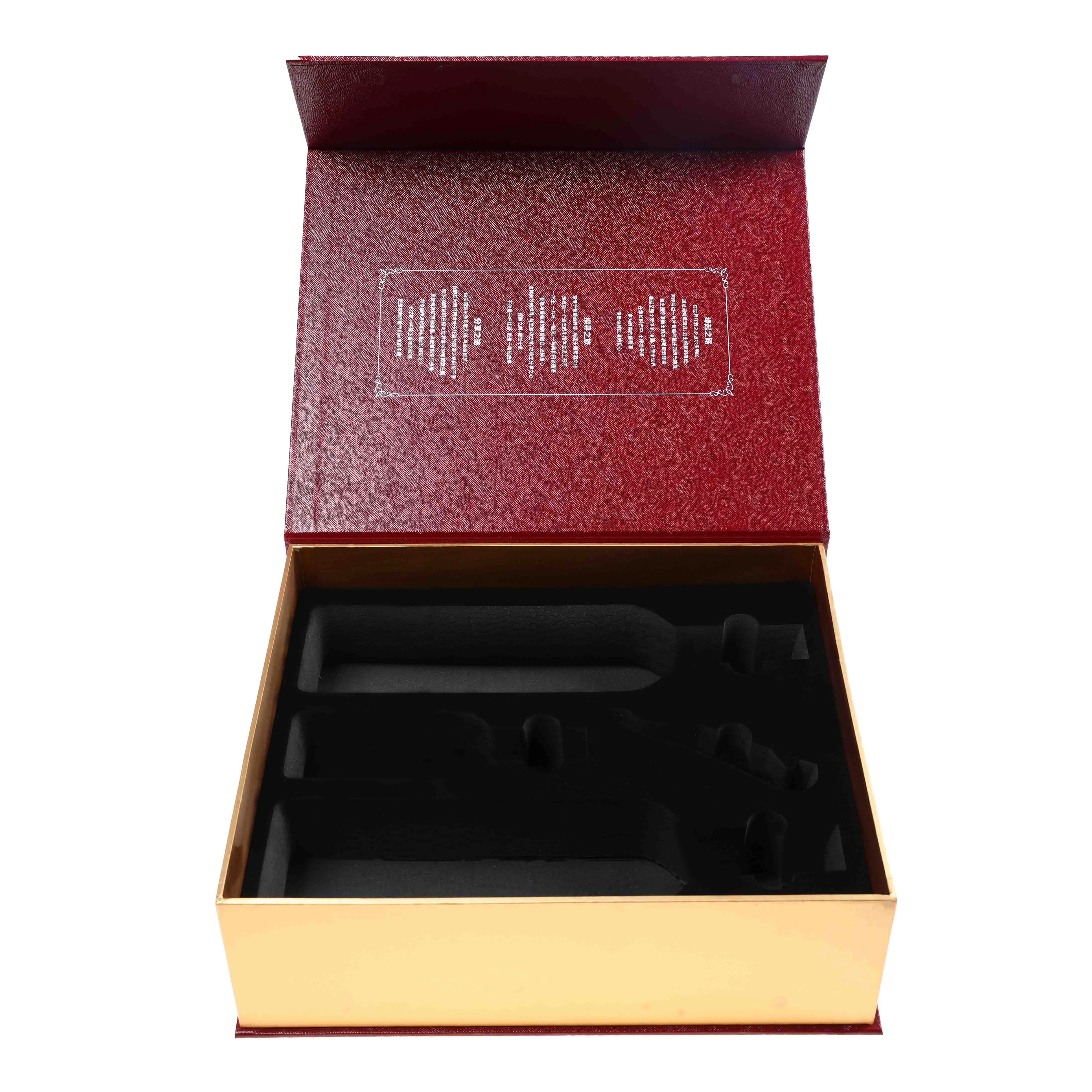 Luxury wholesale special shape insert custom printing book style magnet Rigid Box