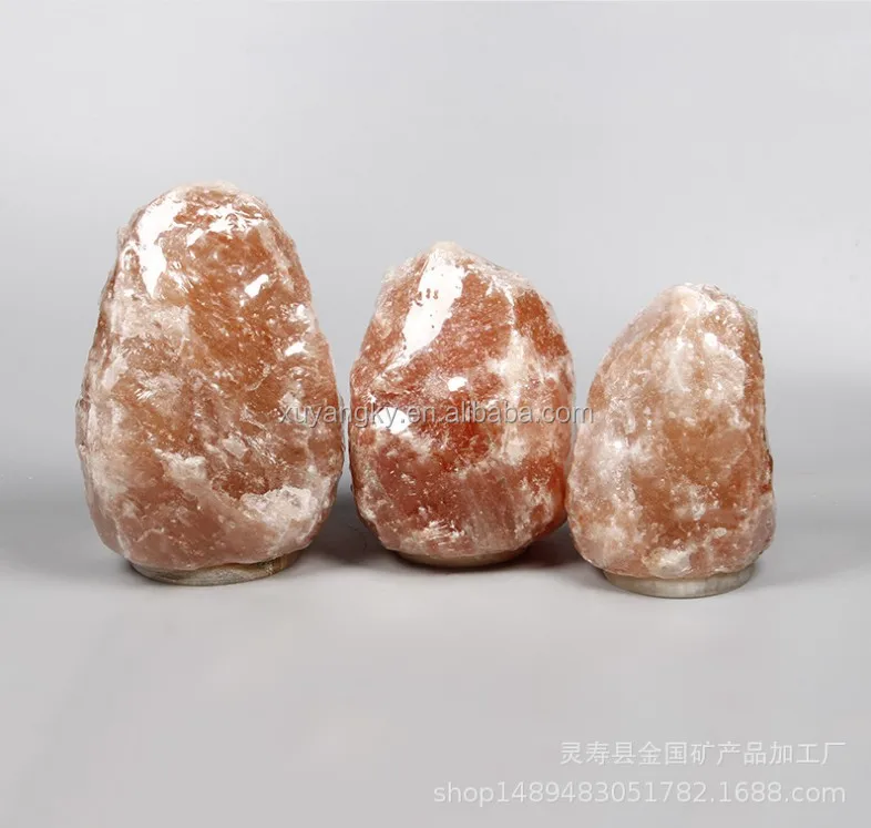 Himalayan Natural Salt Lamp Wooden Base, Home Decor Night Light