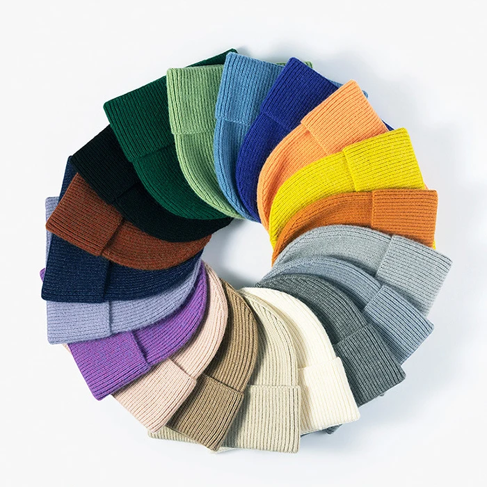 Высококачественная облегающая шапка из овечьей шерсти, оптовая продажа, индивидуальные облегающие шапки для мужчин и женщин