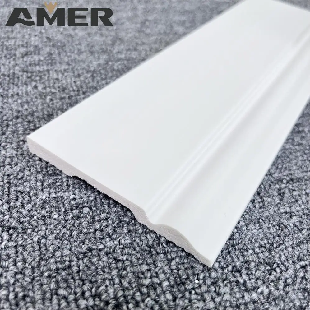 Amer Factory Wholesale Buy Cheap Highly Durable White Wall Flooring Vinyl Skirting Board