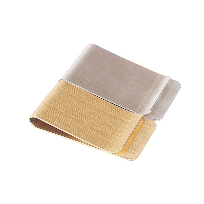 Тонкий металлический зажим для денег с пользовательским логотипом, оптовая продажа