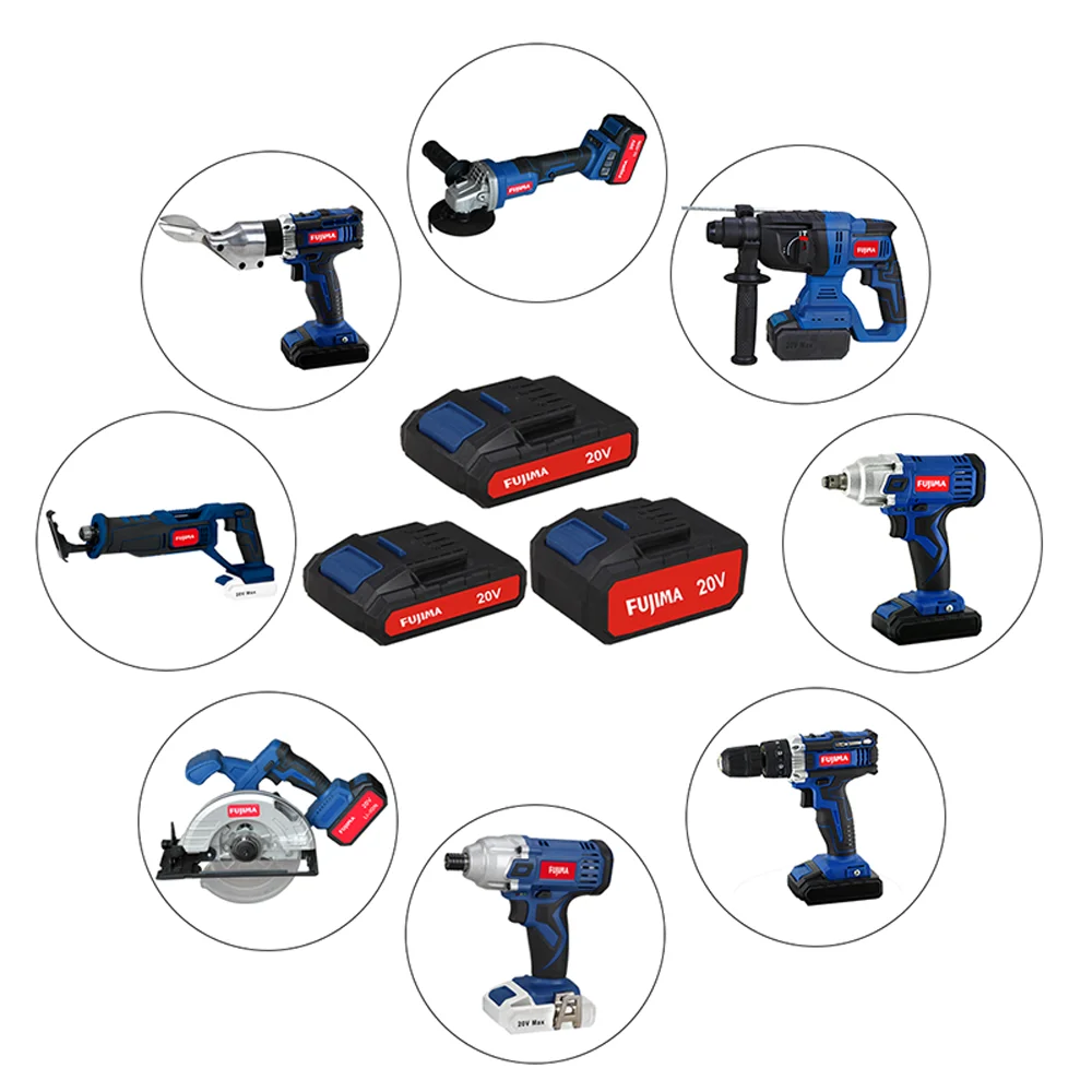 FUJIMA FT-LB20V3.0AH Power Tool Battery 18/20V 3.0A Rechargeable Battery For FUJIMA