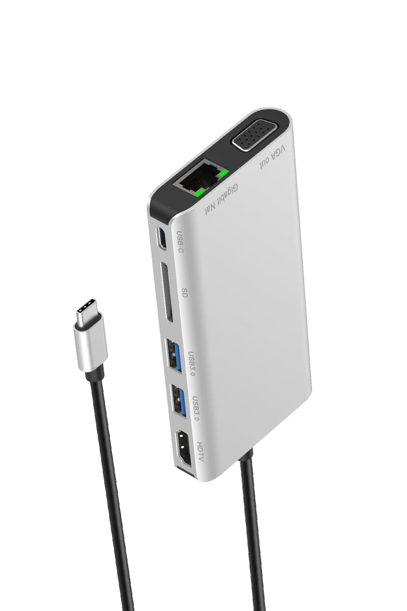 Заводская Прямая поставка USB 3 0 SD кардридер VGA HDTV Gigabit Lan Type C многофункциональная