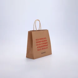 Brown kraft cement paper bag customized environmental protection material kraft paper handbag