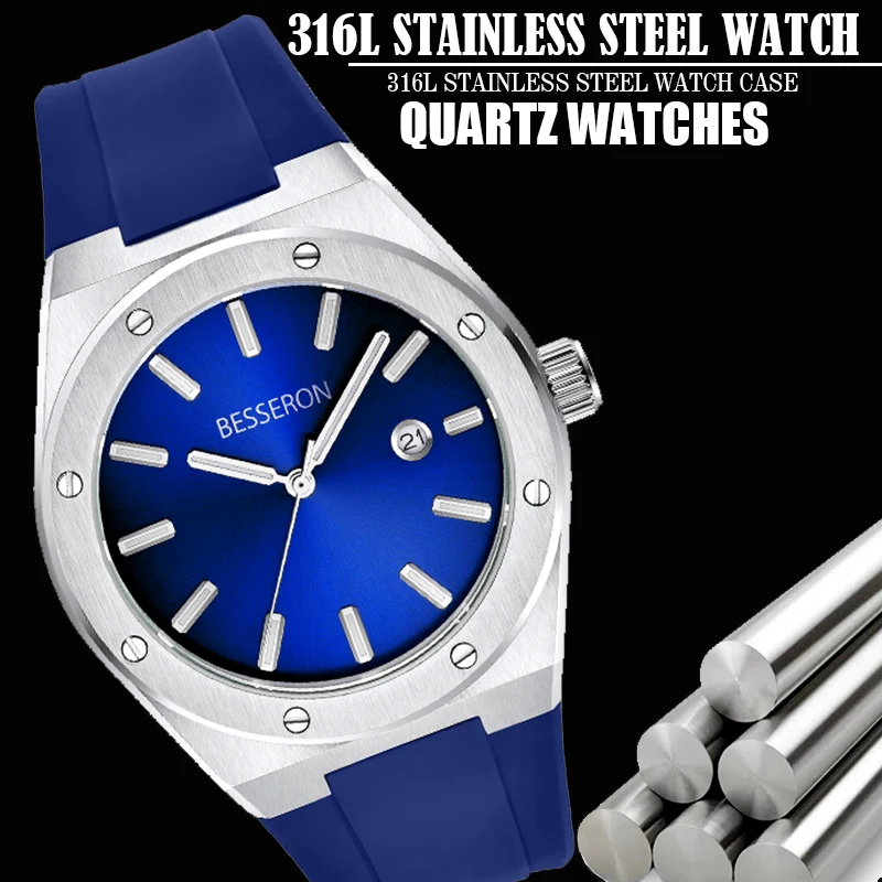 Mema Watch Quartz Excel Watch Japan Movement 5 Atm Sr626sw Price Stainless Steel Case Back Oem Logo Montre Homme Originale