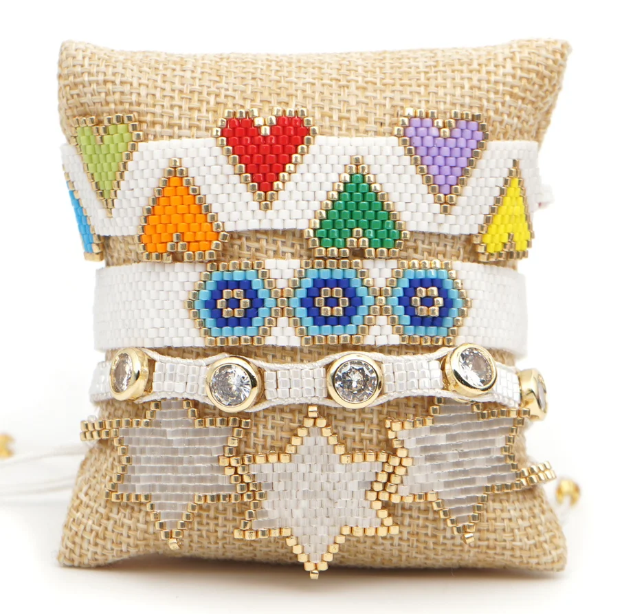 Mexico Bracelet For Women Pulseras Mujer Moda MIYUKI Jewelry Turkish Evil Eye Bracelets Handmade Armband Crystal New