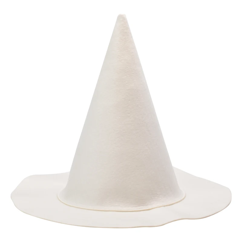 Felt Festival White Hat Felt Bowler Halloween Party Hats Felt Witch DIY Hat
