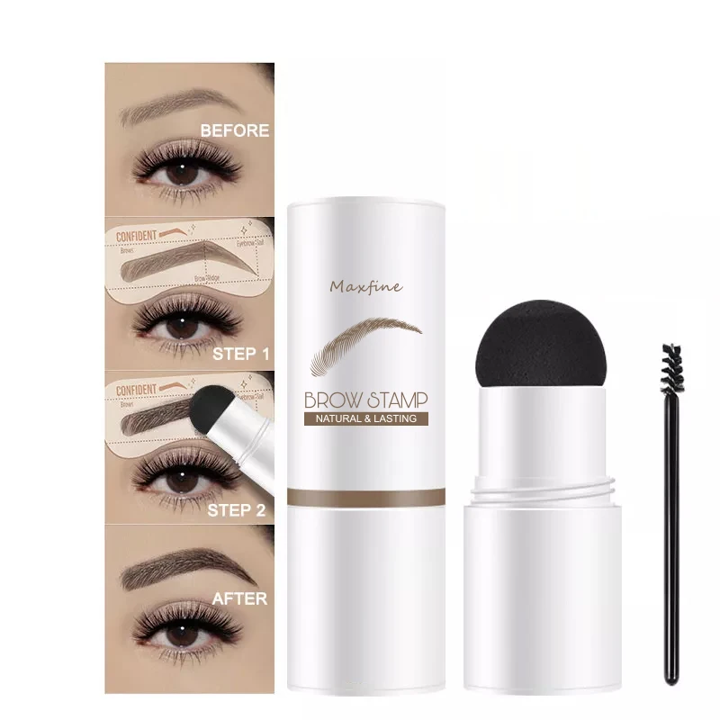 Hot Selling Perfect Tint Waterproof Shaping One Step Eyebrow Stamp and Eyebrow Stencil Kit - Eye Brow Stamping Kit