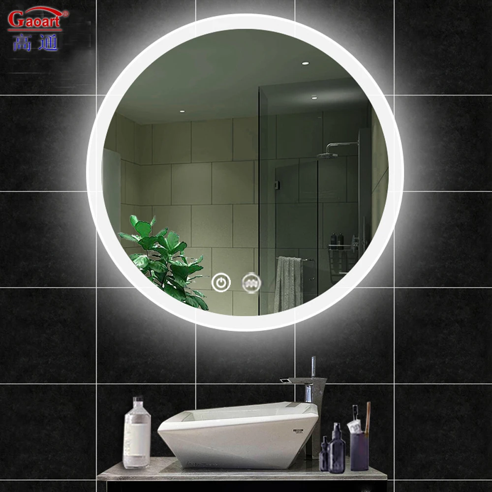 Bath Room Smart Fitness Backlit Espejo Inteligente Infinity Round Shower Bathroom Led Light Mirror
