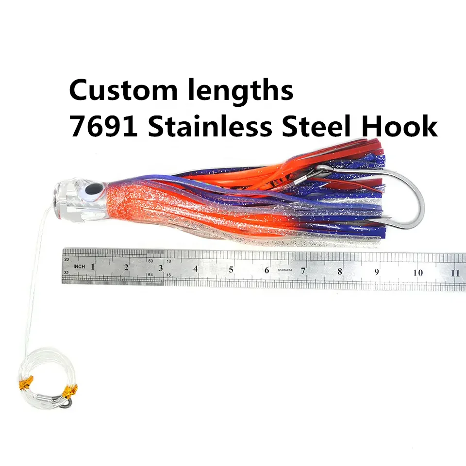 Fishing Trolling Lure (6 Inch/9 Inch) 6pcs Package Fishing Trolling Lure Marlin Tuna Mahi Wahoo Offshore Big Game Trolling Lures