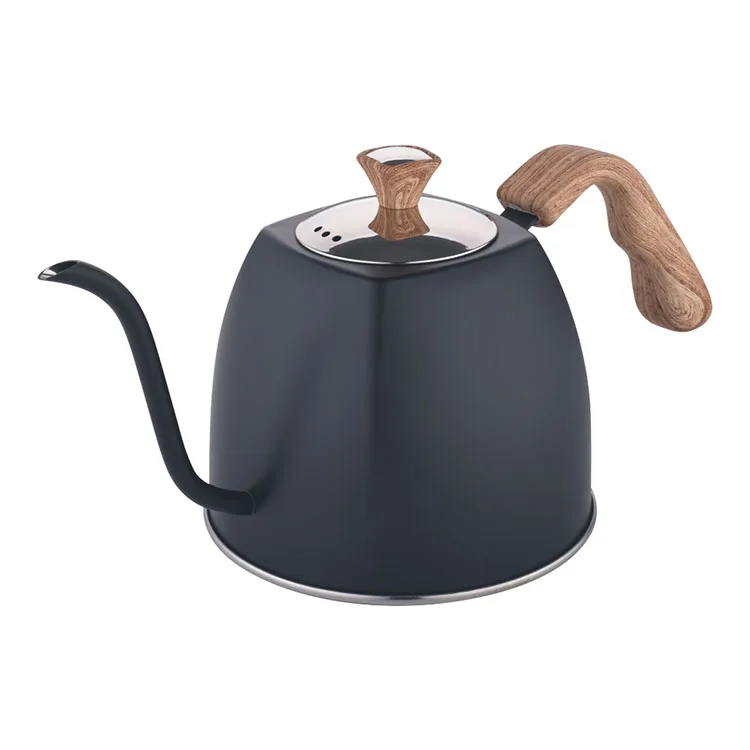 Yitai Factory 1000ml Black Vintage Stainless Steel 304 Material Gooseneck Kettle Pour Over Coffee Pot Gooseneck Coffee Kettle