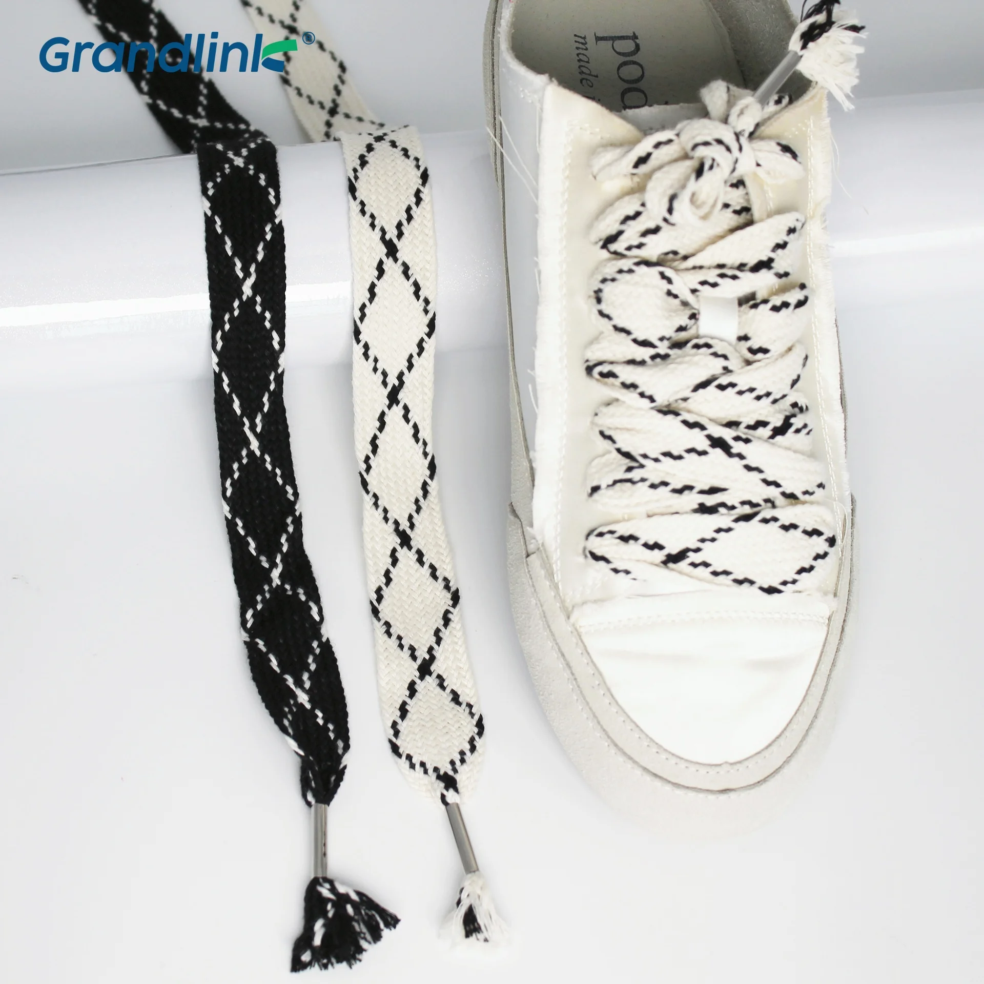 Shoe Decoration Wide Green White Shoe Laces for Sneakers Flat Shoelaces Canvas Shoes Slippers Croc Shoelace