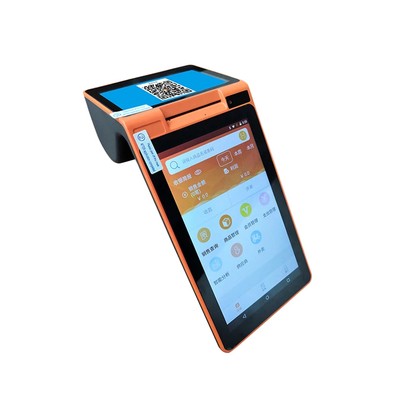  Недорогой 7-дюймовый портативный POS Android pos-терминал с 58 mm Термальный чековый принтер для доставки