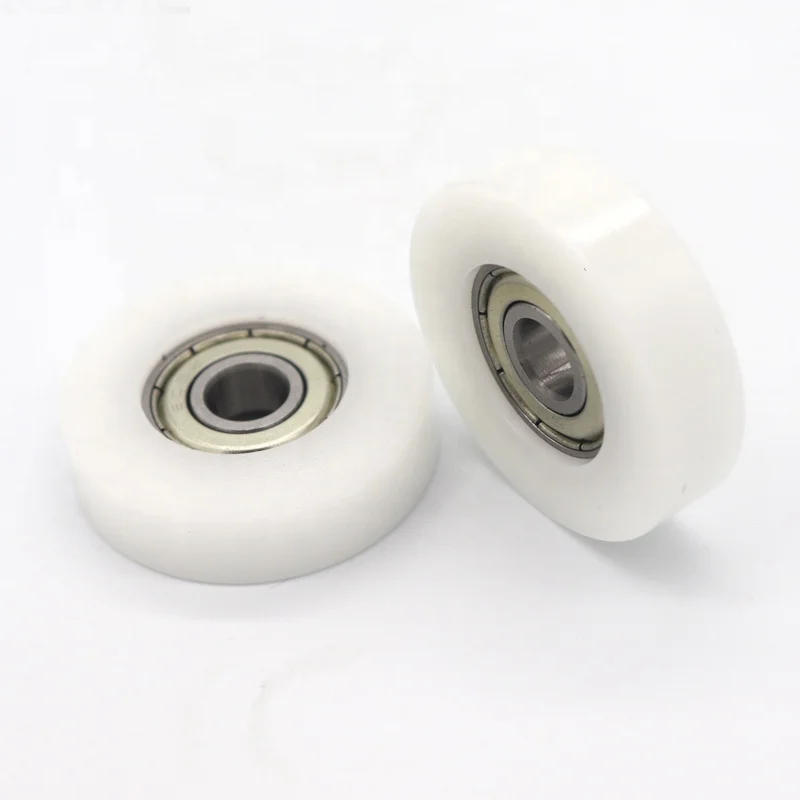 China High Quality nylon diameter 30mm rubber wheel 608zz