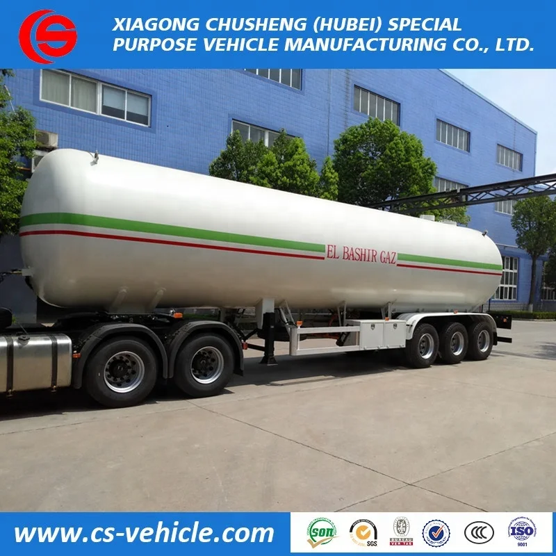 3 axles LPG tank transport 60000L for refilling cooking gas cylinder delivery semi trailer Manufacturer