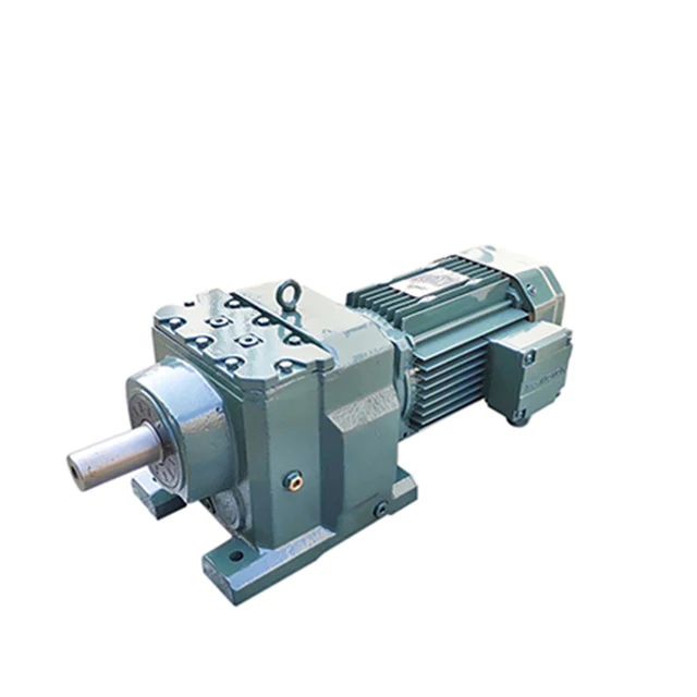 R series helical gear speed reducer with high quality AC motor