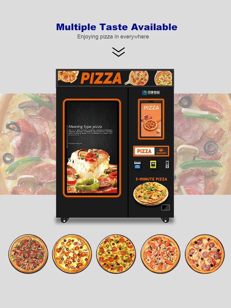 Instant Pizza Anytime Quick and Delicious Vending Machine With Assorted Options Self Service Coin Operated Pizza Vending Machine