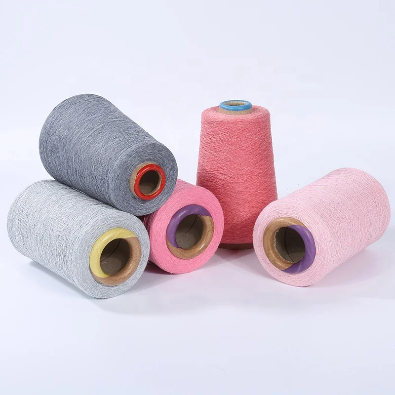 Высококачественная переработанная хлопчатобумажная полиэфирная плетеная пряжа 6-30S