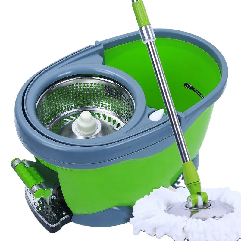 BEKAHOS New Arrival Product Four drives 360 Magic Spin Tornado Cleaning Mops With Stainless Steel Mop Stick And Foot Pedal