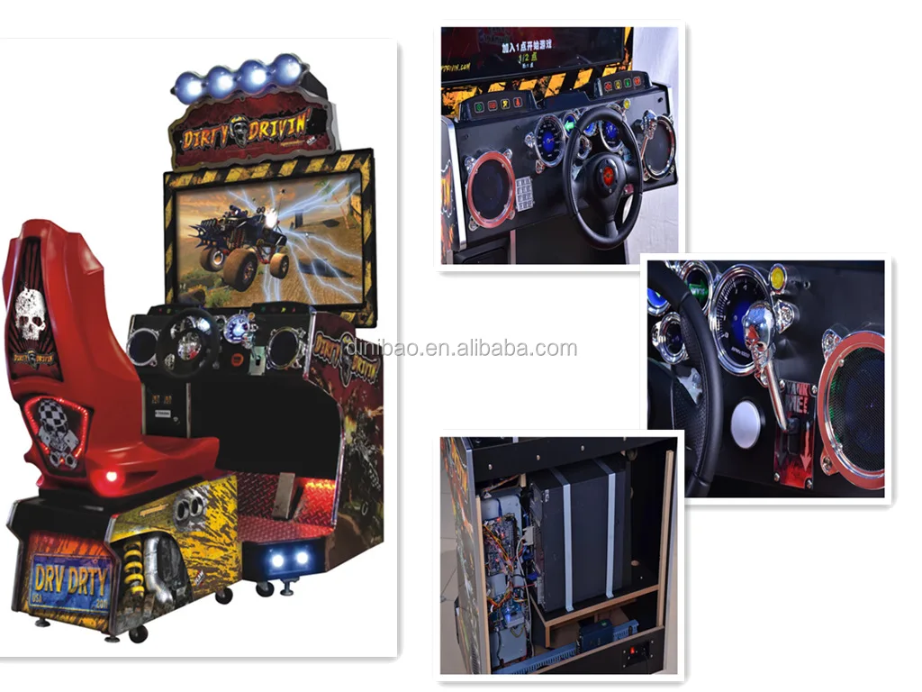 Dinibao 42 inch LCD Dirty Driving simulator racing car game machine for arcades game center