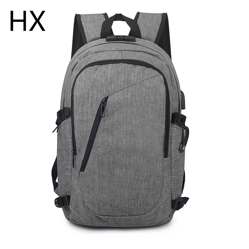water proof USB charging custom made wholesaler grey laptop school other casual sports backpacks bags for man