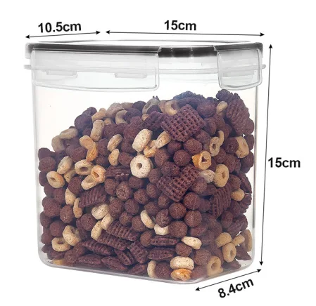 Kitchen Food Storage Containers Gift 8 Pcs BPA Free Plastic Stackable Cereal Storage Containers with Lids
